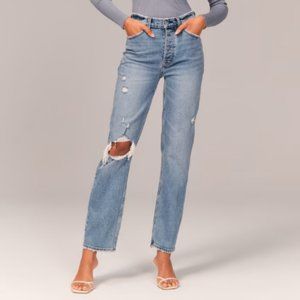 Abercrombie Dad high rise jeans, size 30 (curve love)